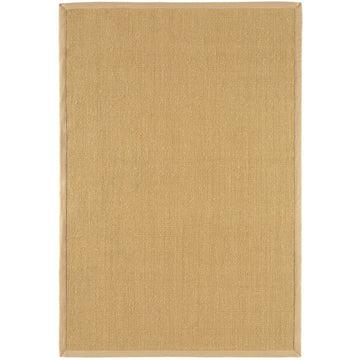 Sisal Modern Plain Cotton Border Natural-Fibre Ribbed Textured Flatweave Natural/Linen Rug-Asiatic Carpets-Rug Love - The Most Loved Rug Store